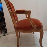 Louis XV style cabriolet or toadstool armchair, 19th century.