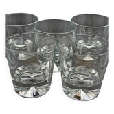 Set of 5 Johnnie Walker diamond whisky glasses.