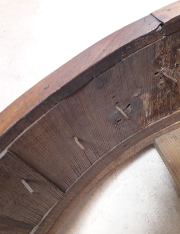 Bed sky, canopy in solid walnut XIX°