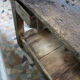 Ancient wooden workbench