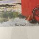 lithograph "Fisherman's hut" signed Henri Deuil