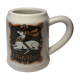 Chope à bière vintage en porcelaine décorée manufacture pillivuyt (cher)
