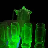 9-piece orangeade service in uraline/uranium