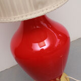 1950s floor lamp in red glass