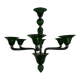 Contemporary Murano Glass Chandelier in Decò Style Decorated in Translucent