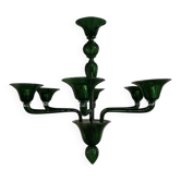 Contemporary Murano Glass Chandelier in Decò Style Decorated in Translucent