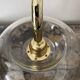 Set of two vintage smoked glass wall lights