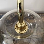 Set of two vintage smoked glass wall lights