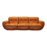 Canapé orange, design Space Age, années 1960, production : Italie