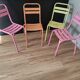 Set of 4 50s bistro chairs in rusty metal