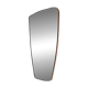 Rectangular Mirror Mid-Century Style Rounded Edges and Repoussé Brass Frame