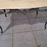 Marble and brass table