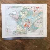 1880 - Geological map of the France