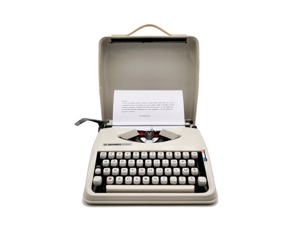 Typewriter Hermes Baby beige cursive revised new tape