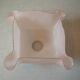 Old lampshade suspension ceiling light in pearl pink glass 26 cm vintage retro decoration