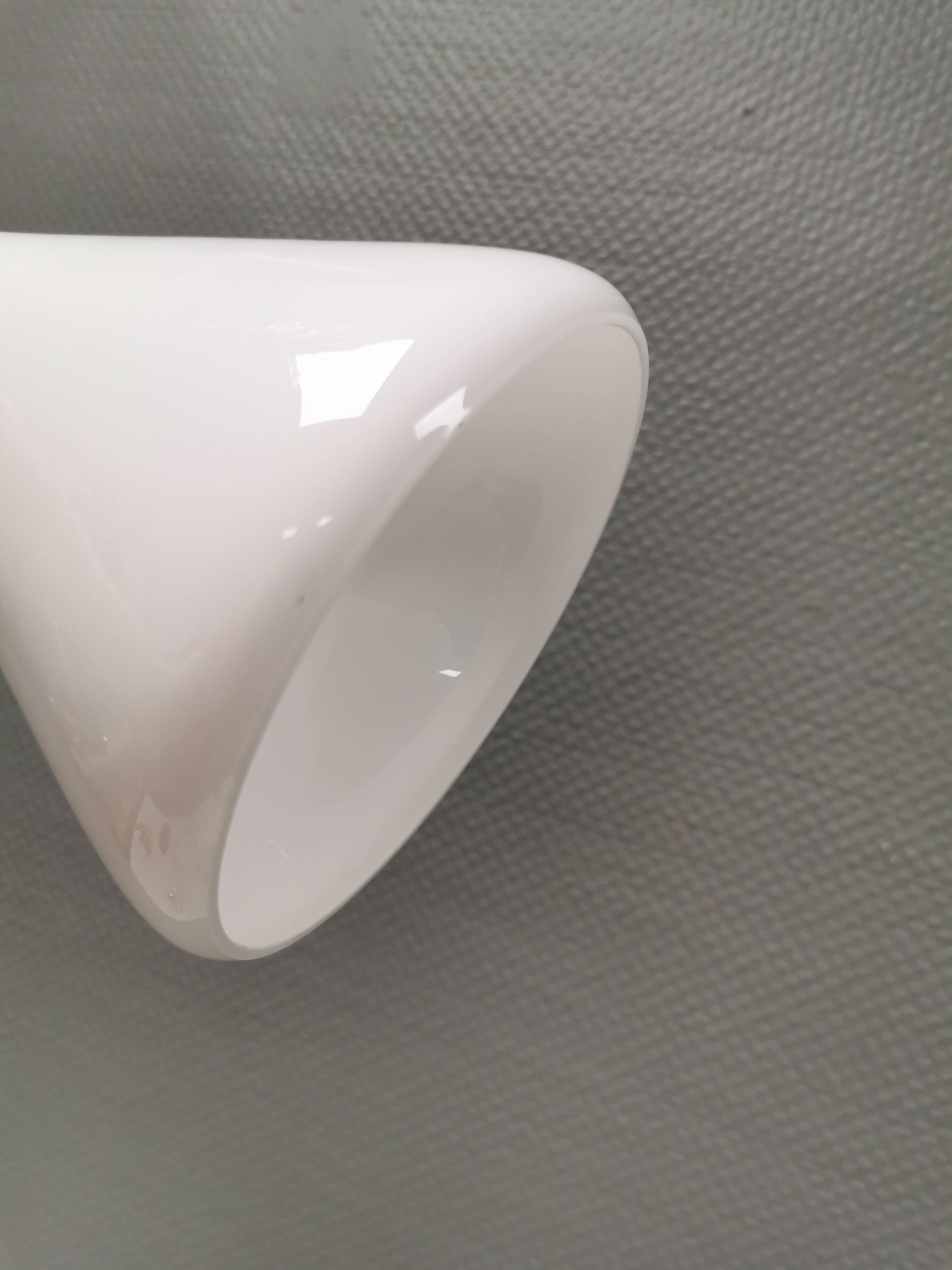 Hanging lamp in milky white glass