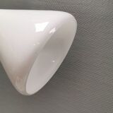 Hanging lamp in milky white glass
