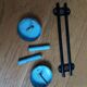 Wall coat rack with 2 vintage hooks from the 60s and 70s