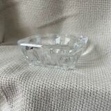Cendrier en verre ciselé blanc