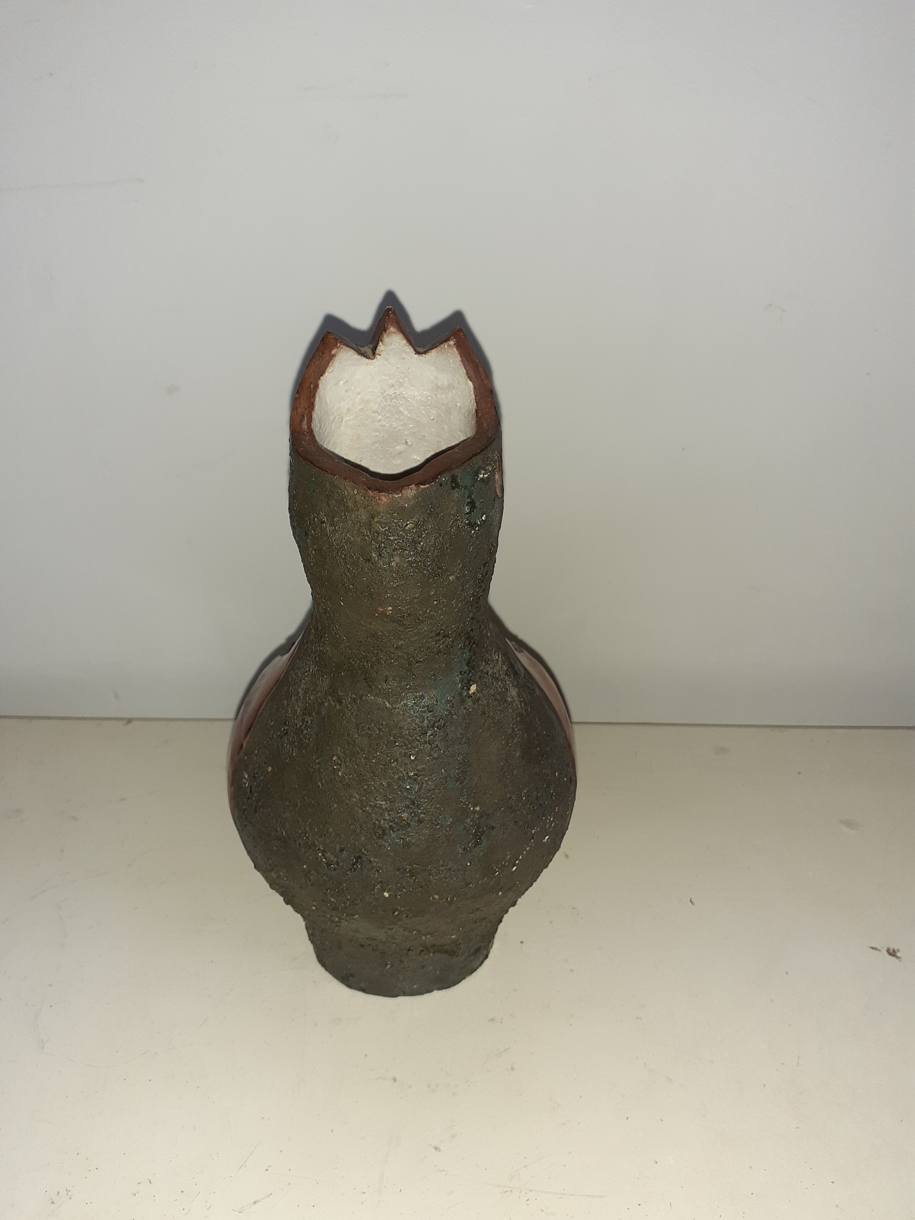 Zoomorphic vase ceramic 50s signed Lucia
