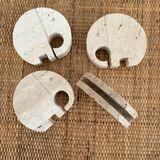 Set of 4 travertine elephants, Fratelli Mannelli, Italy, 1970s