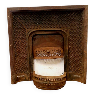 Napoleon III style fireplace hearth in cast iron 20th century