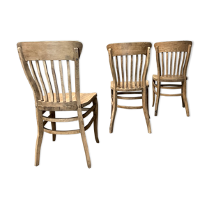 Lot 3 chaises en chene