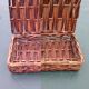 70s woven wicker box