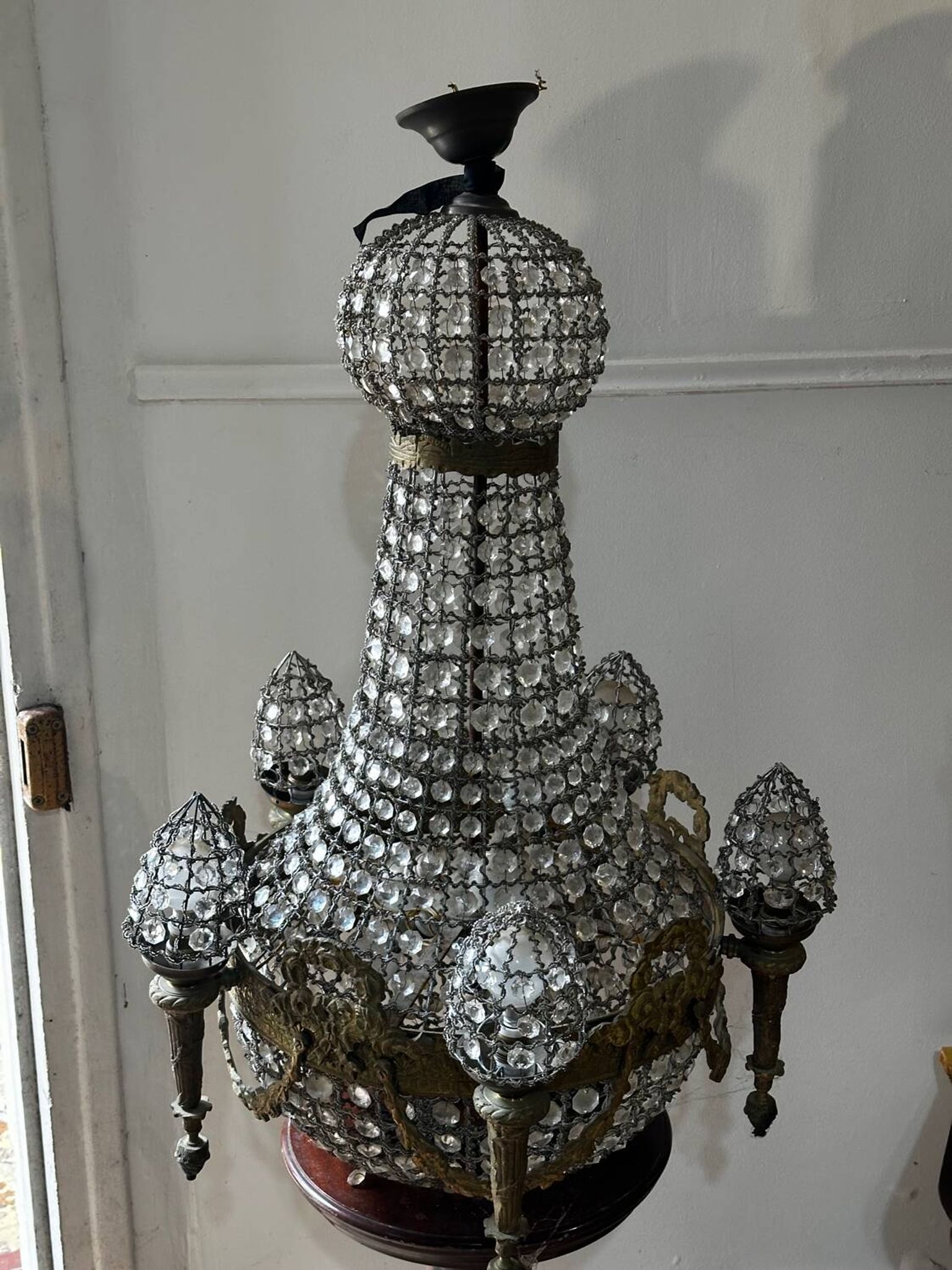 Chandelier Hot Air Balloon Style Louis XVI - 19th century
