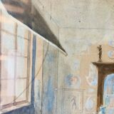 Tableau aquarelle époque Art Déco