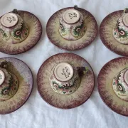 Quimper faience mugs