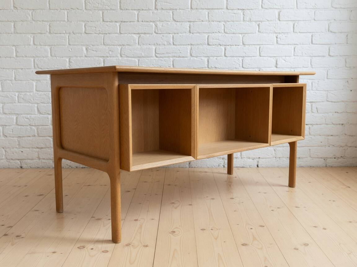 Oak Executive Desk By Arne Vodder From Brouer Møbelfabrik, Denmark, 1960s
