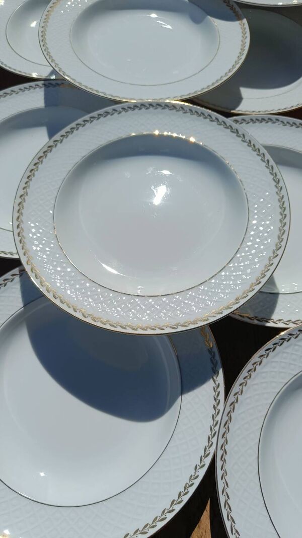 assiettes plates en porcelaine Bavaria – Seltmann Weiden
