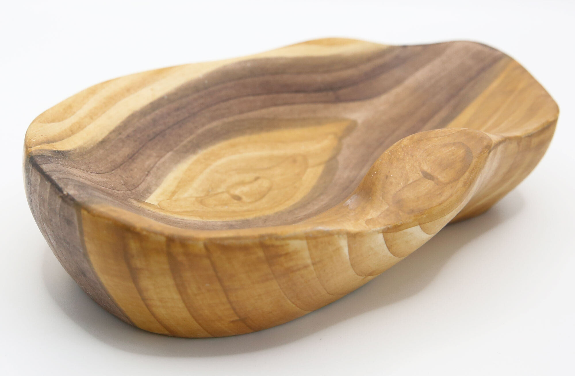 Empty pocket Grandjean Jourdan Vallauris in faience imitiation wood Scandinavian style