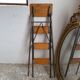 Metal and wood workshop ladder 4 steps