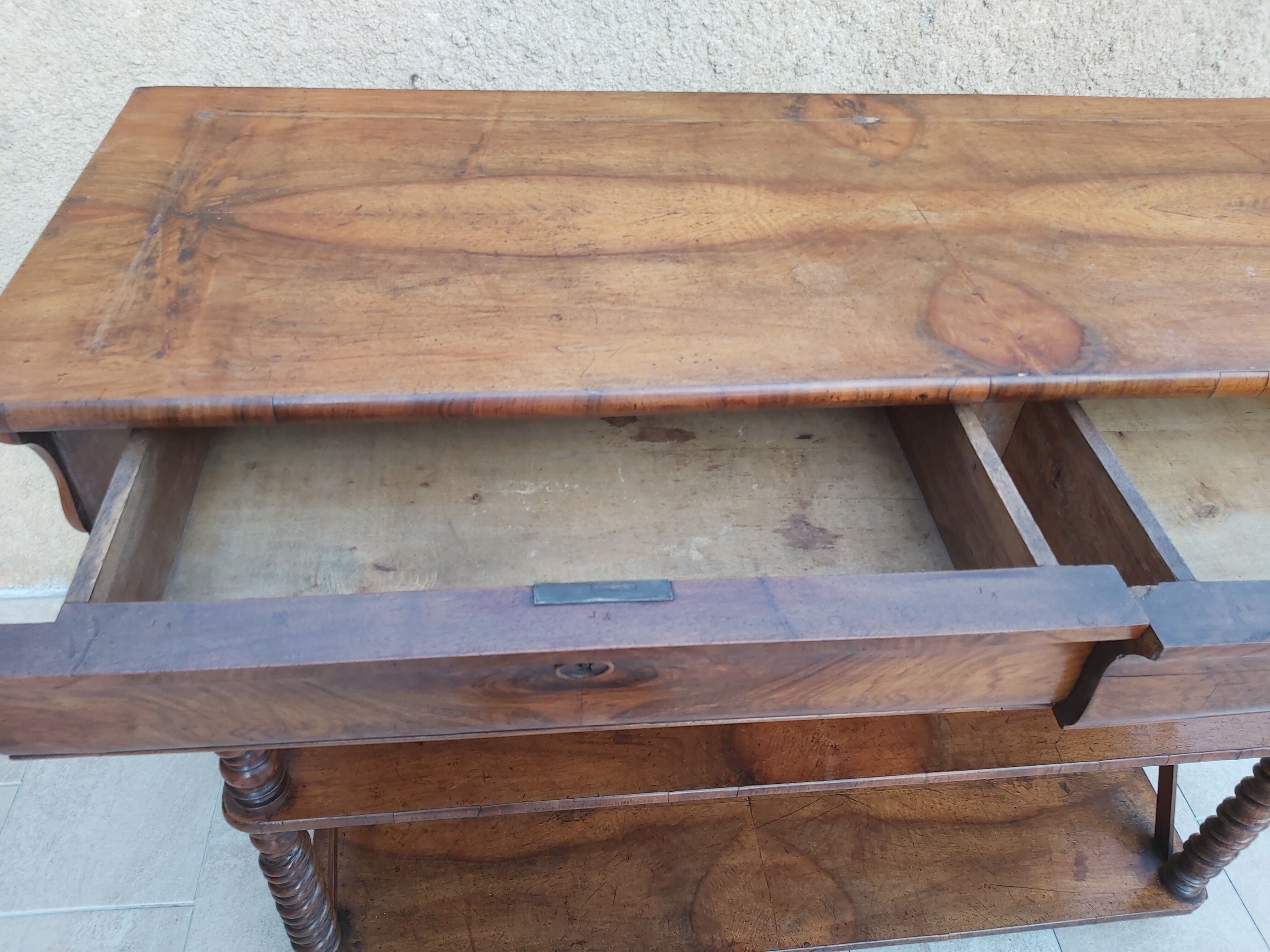 Nineteenth century walnut console