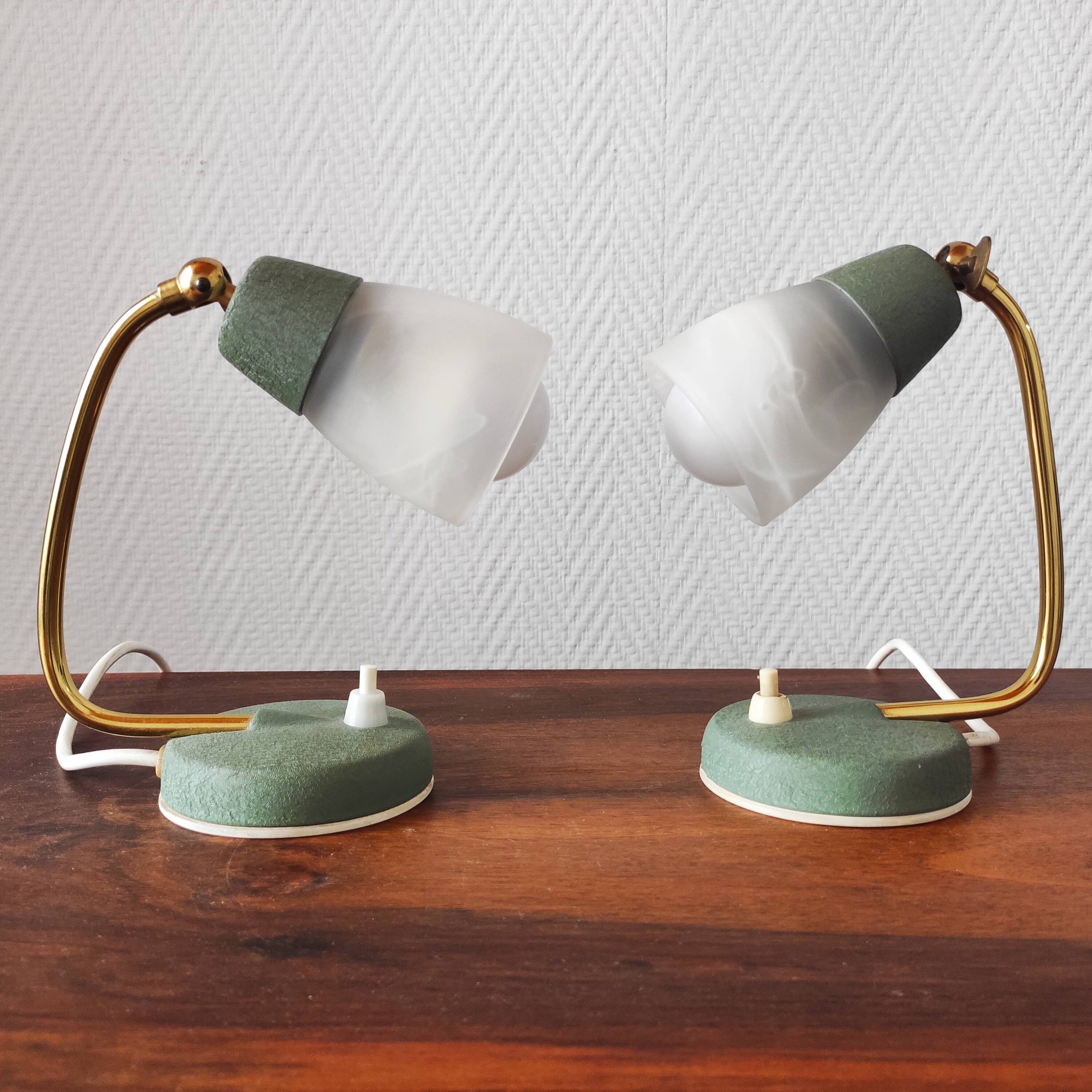 Pair of Mid-Century Bedside Lamps