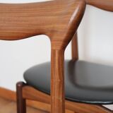 6 chairs skaï teck Bramin made in Denmark