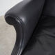 Black leather armchair, Danish design, 1970s, production: Denmark