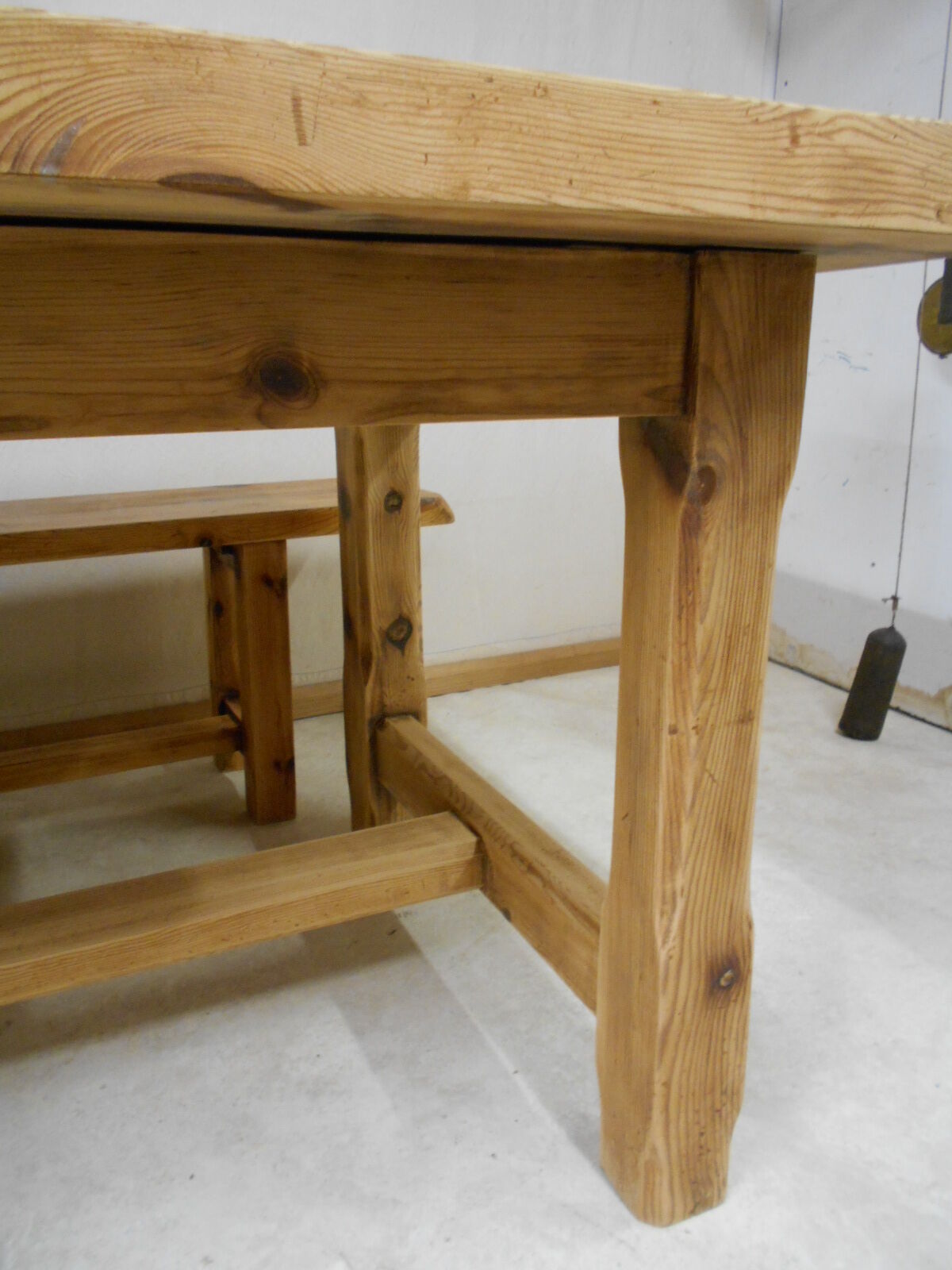 Mountain farm table and two benches