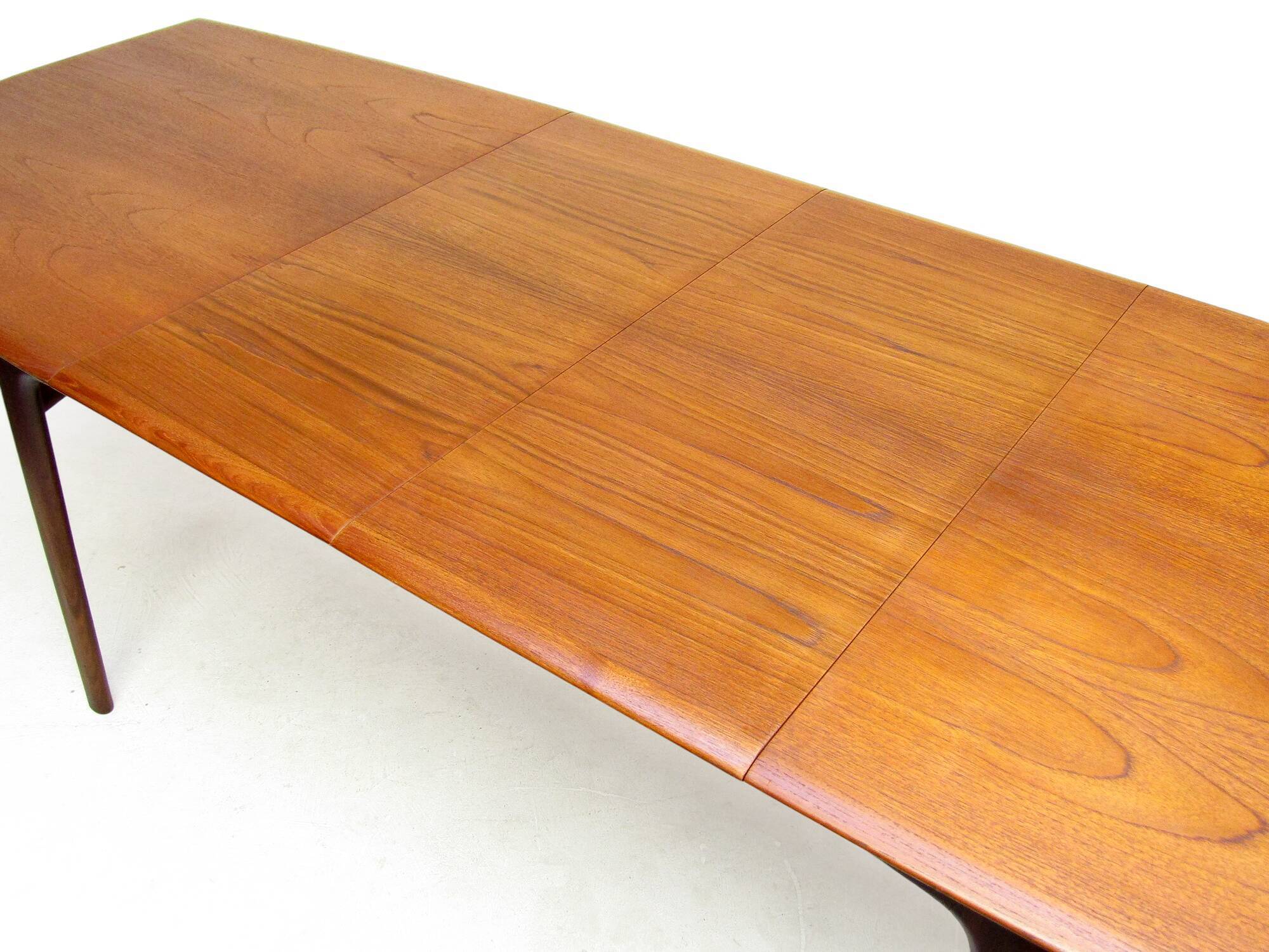 Narrow 1960s Danish Extending Table In Teak By Arne Hovmand Olsen
