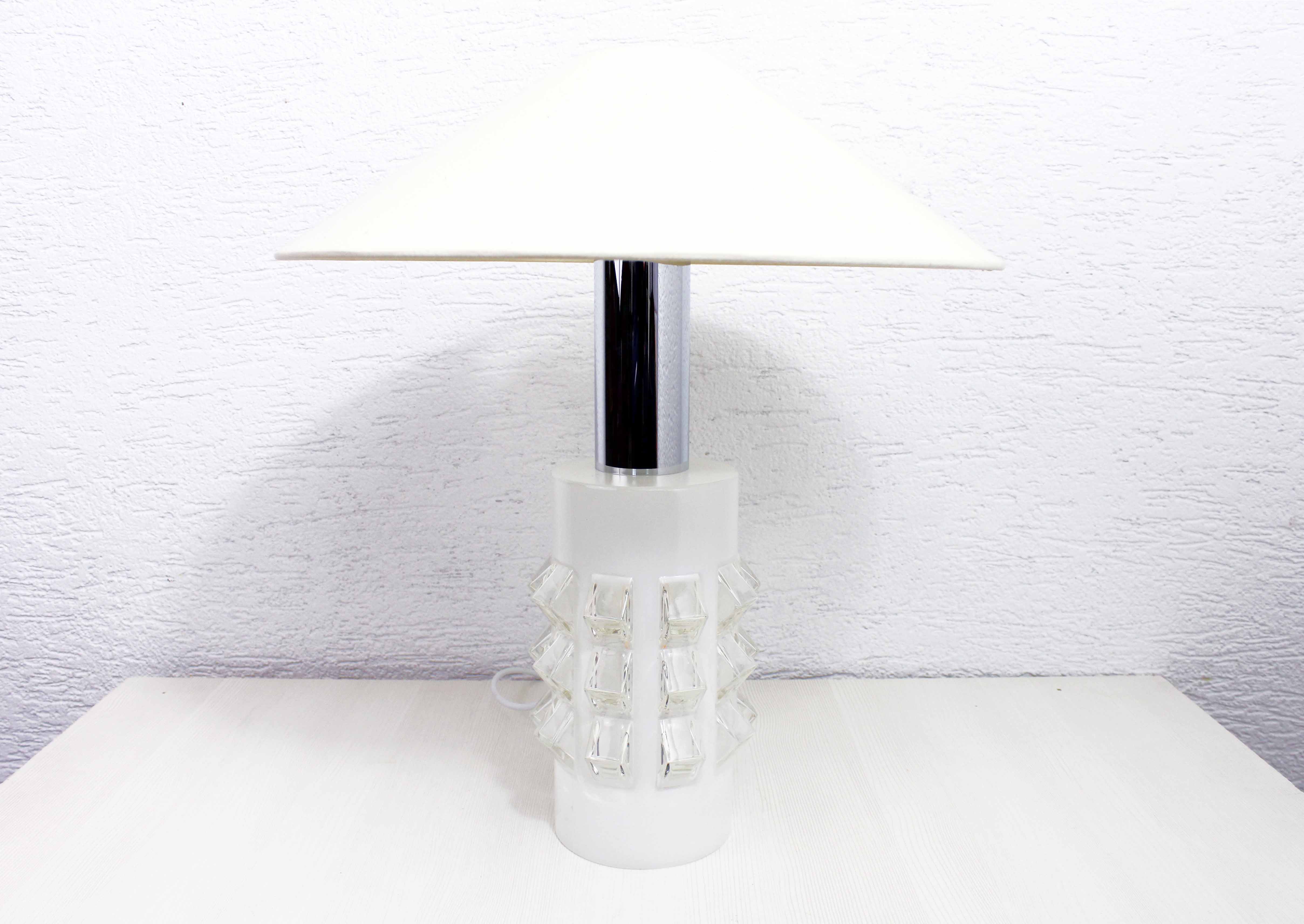 Glass table lamp 1970