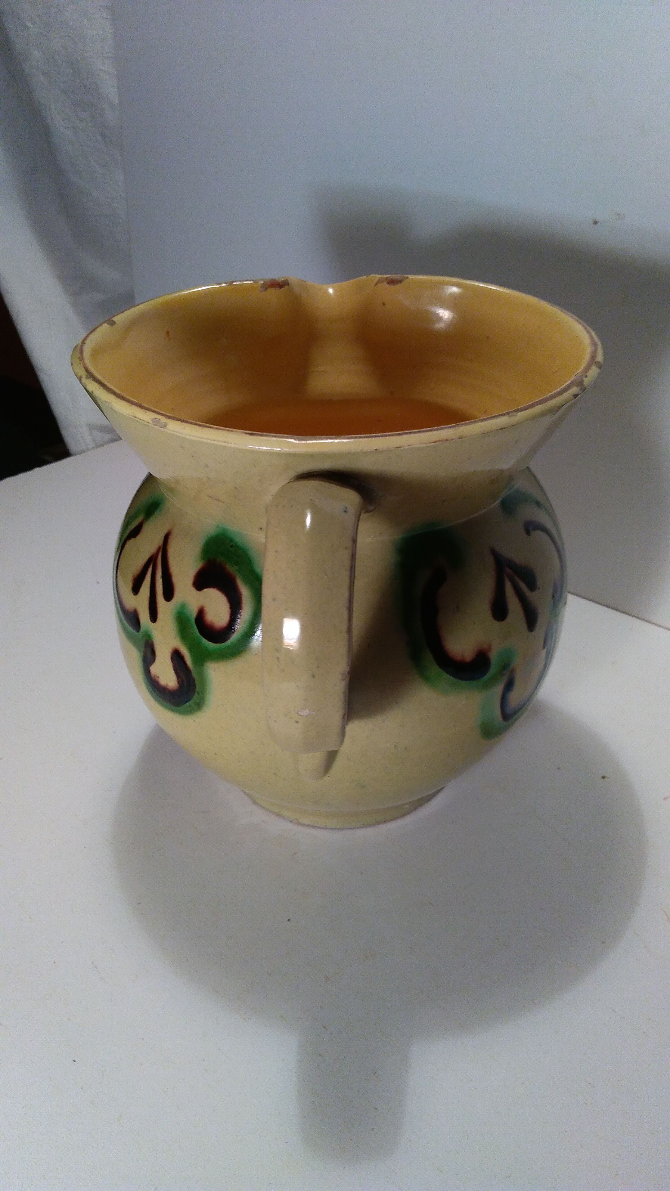 Carouge pottery water pitcher