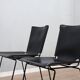 Chaises empilables en cuir par Toyoda Hiroyuki pour ICF années 1980, lot de 4