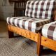 3 vintage wooden armchairs/lounges