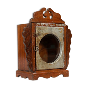 vitrine murale petite ancienne boite a horloge patine d'origine inde