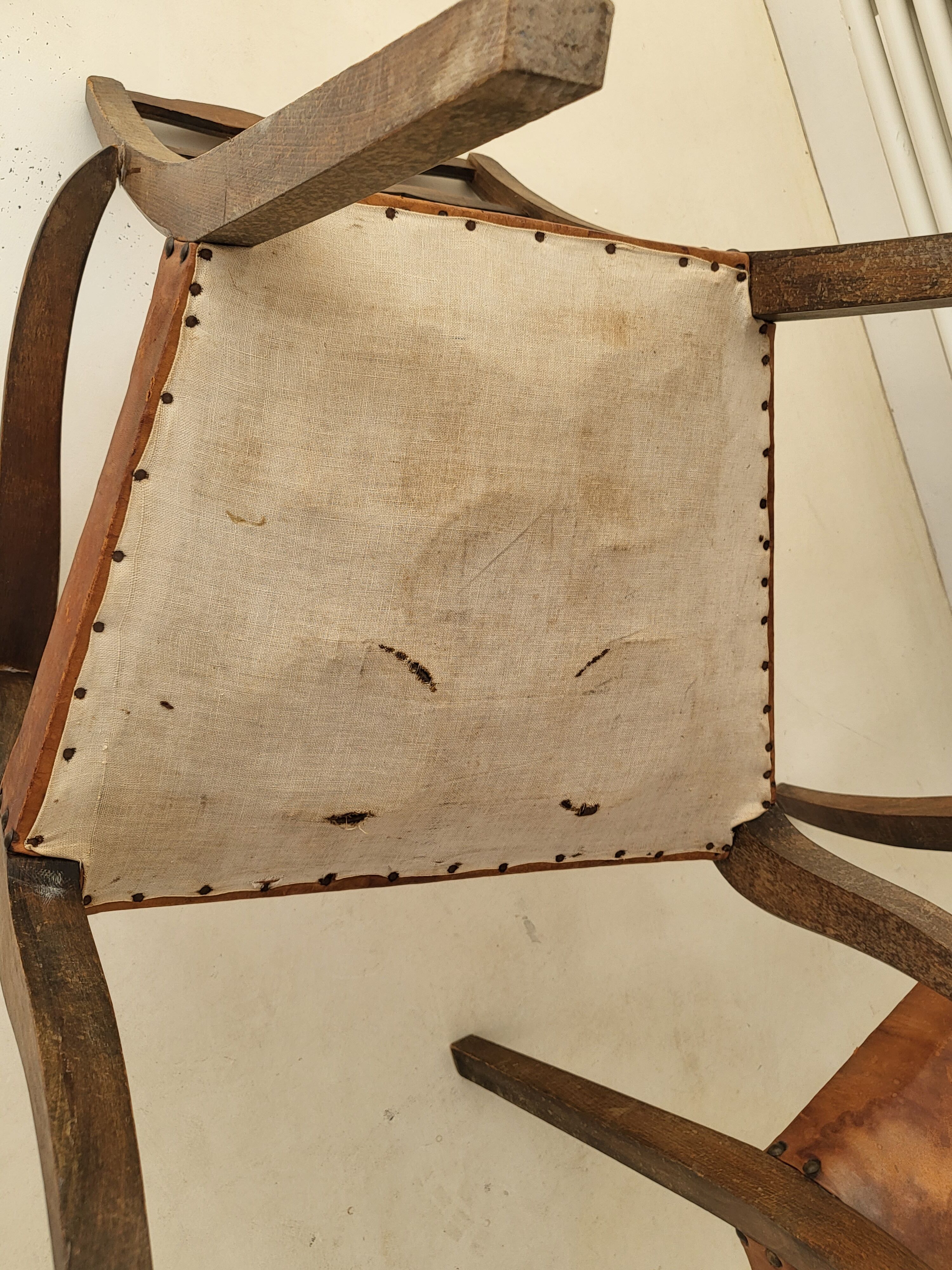 Pair of vintage leather armchairs