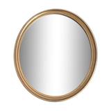 Oval mirror in gilded wood 43x53cm