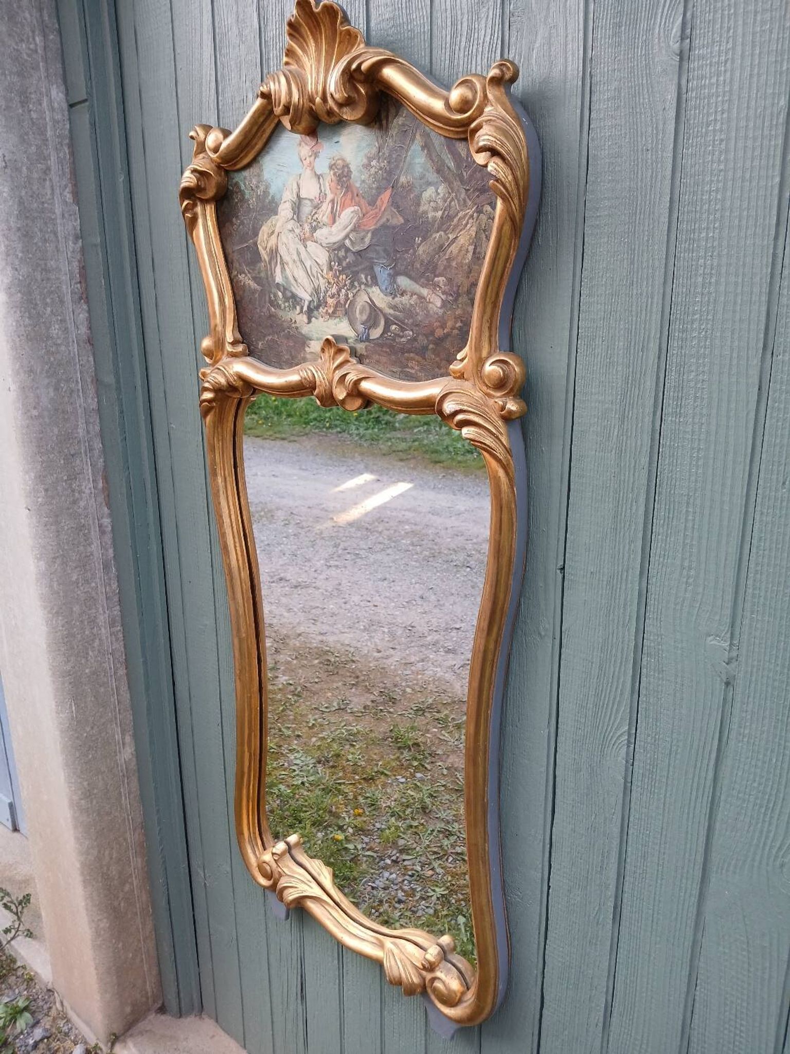 Antique trumeau mirror