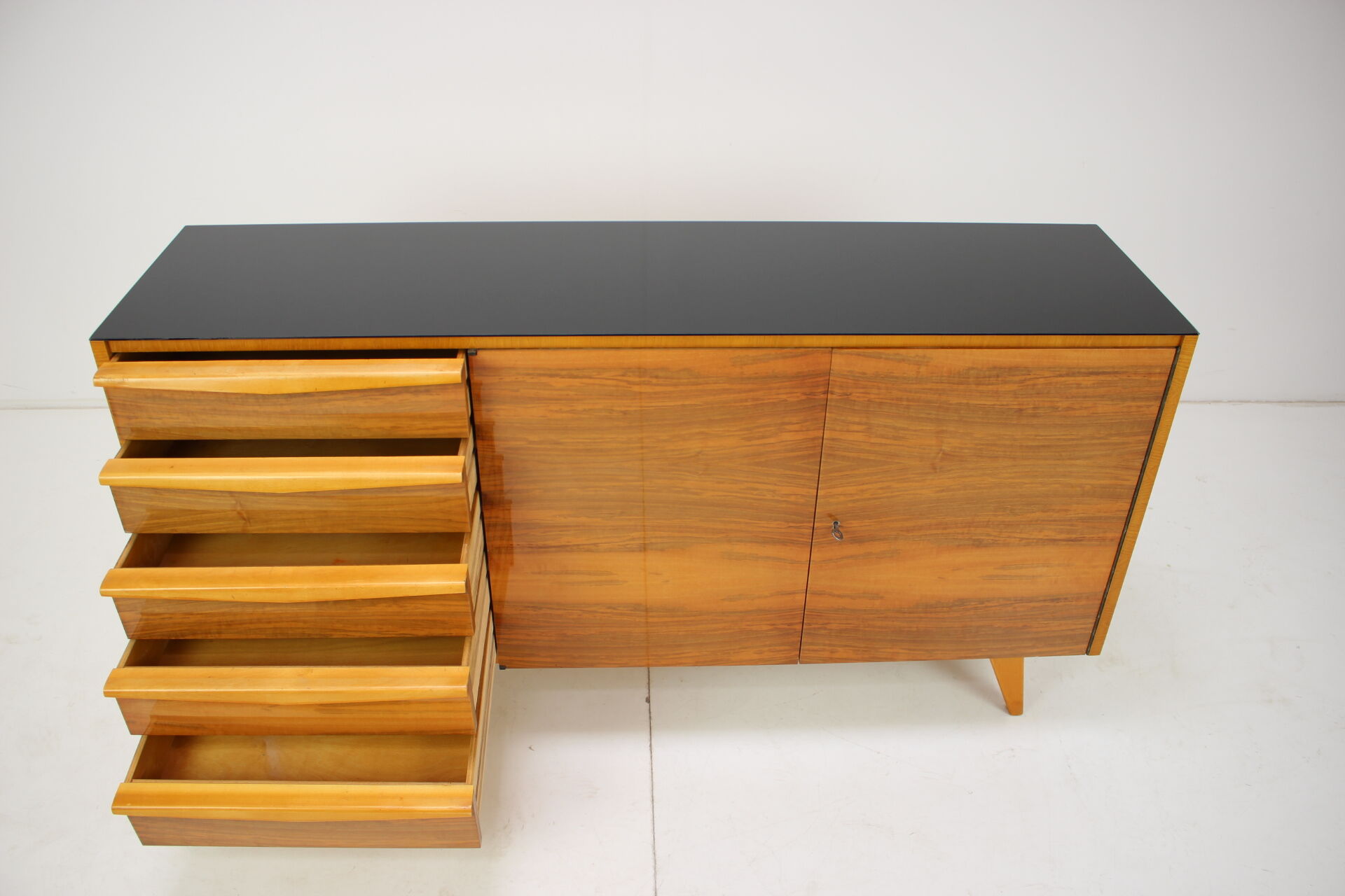 Mid-century upcycled sideboard on high gloss, 1960's